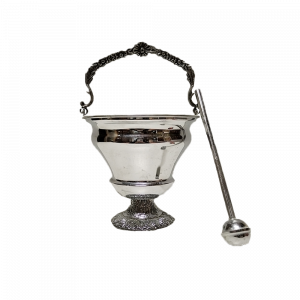 Recipiente de agua Bendita de plata