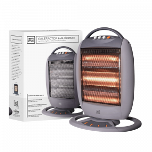 Calefactor halógeno 1200w EMMA gris