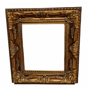 Marco dorado tallado con relieve