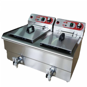 Freidora Eutron 10+10 1613p con grifo